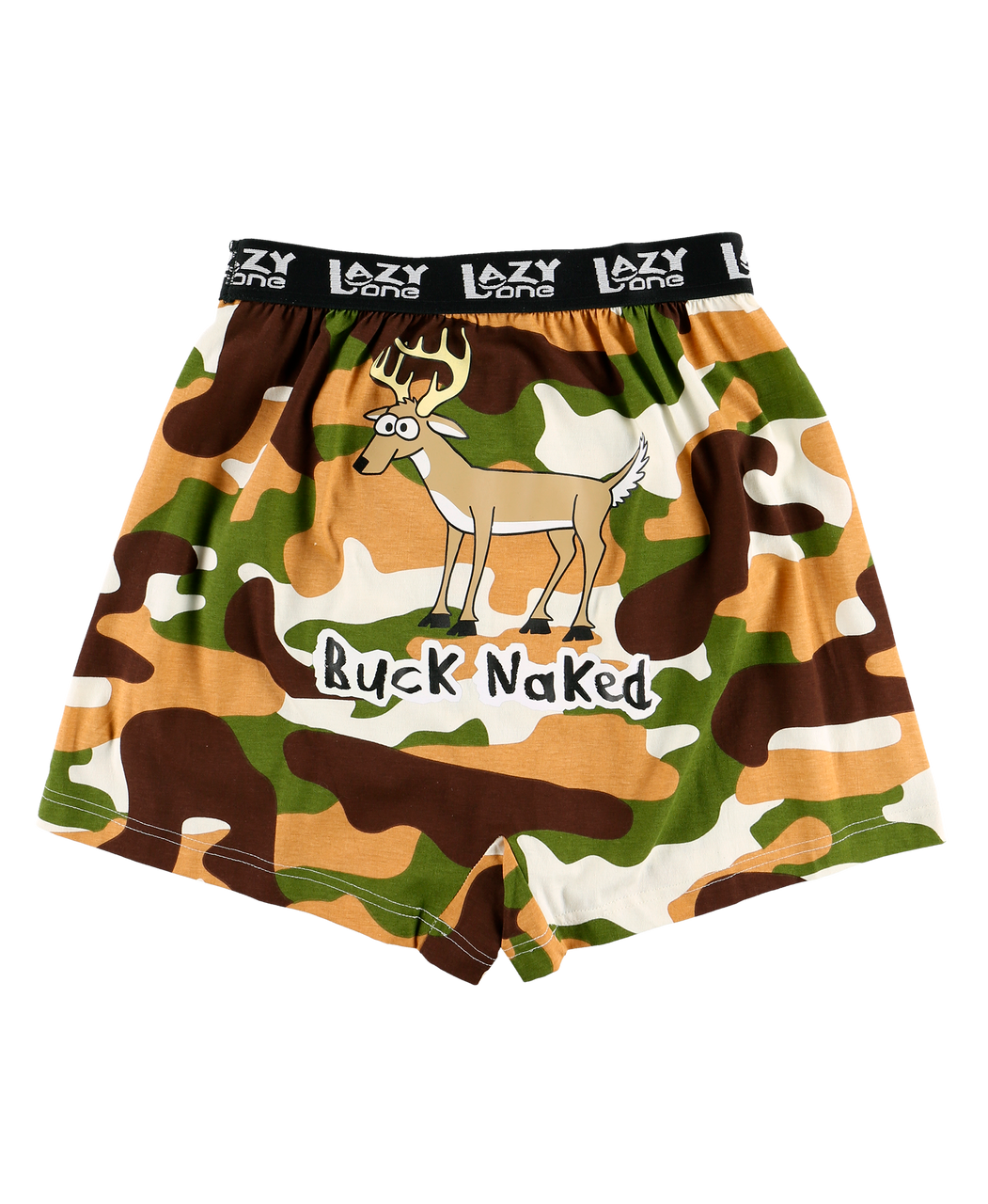 Buck Naked Camo Deer Men&#39;s Funny Boxer