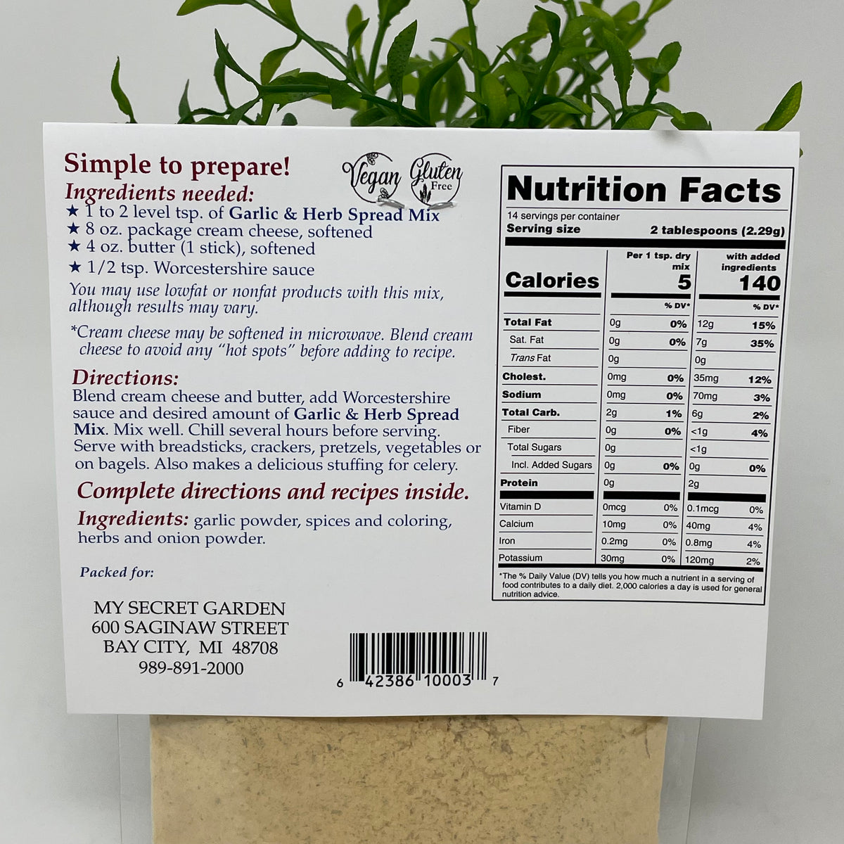 Garlic & Herb Spread Mix