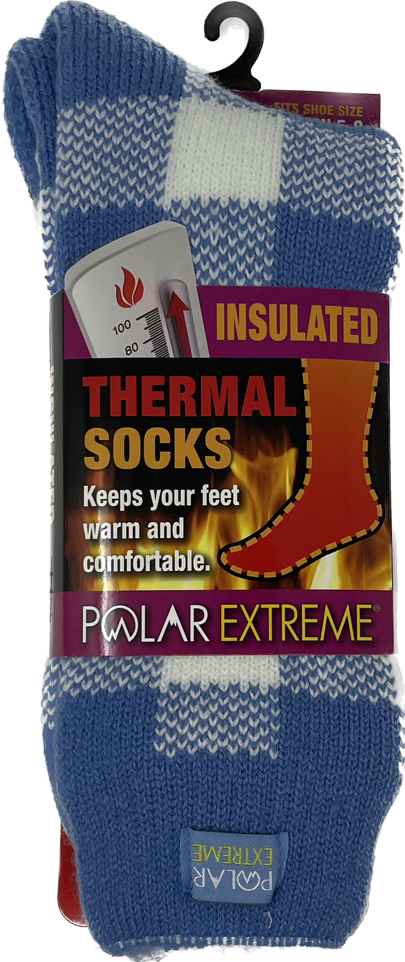 Polar Extreme Women&#39;s Thermal Socks Plaid Brushed