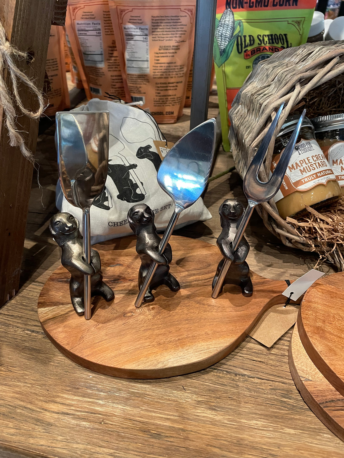 Cheese Knives w/ Dog Stands Set/6
