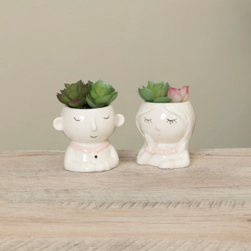 porcelain succulents Porcelain Potted Succulent Man