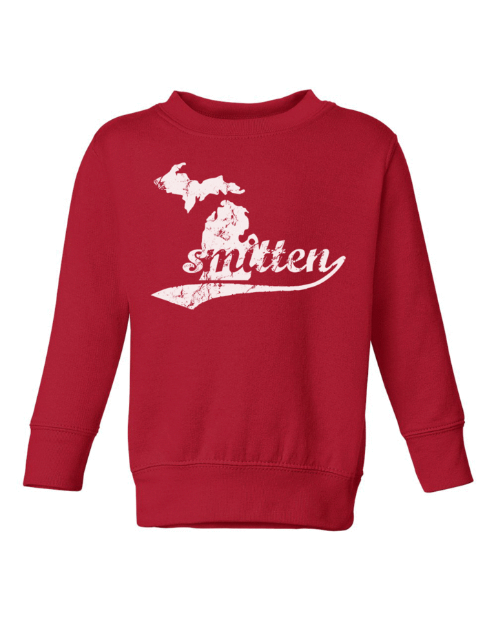 Smitten Michigan Toddler Sweatshirt