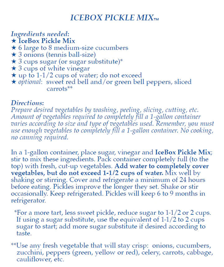 Bread & Butter Icebox Pickle Mix