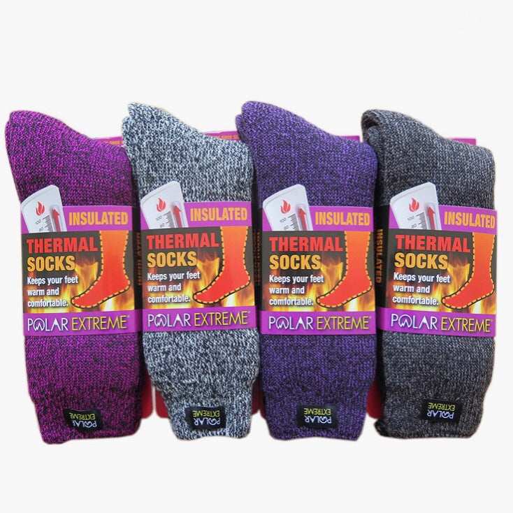 Polar Extreme Thermal Women’s Marl Socks Flat Top
