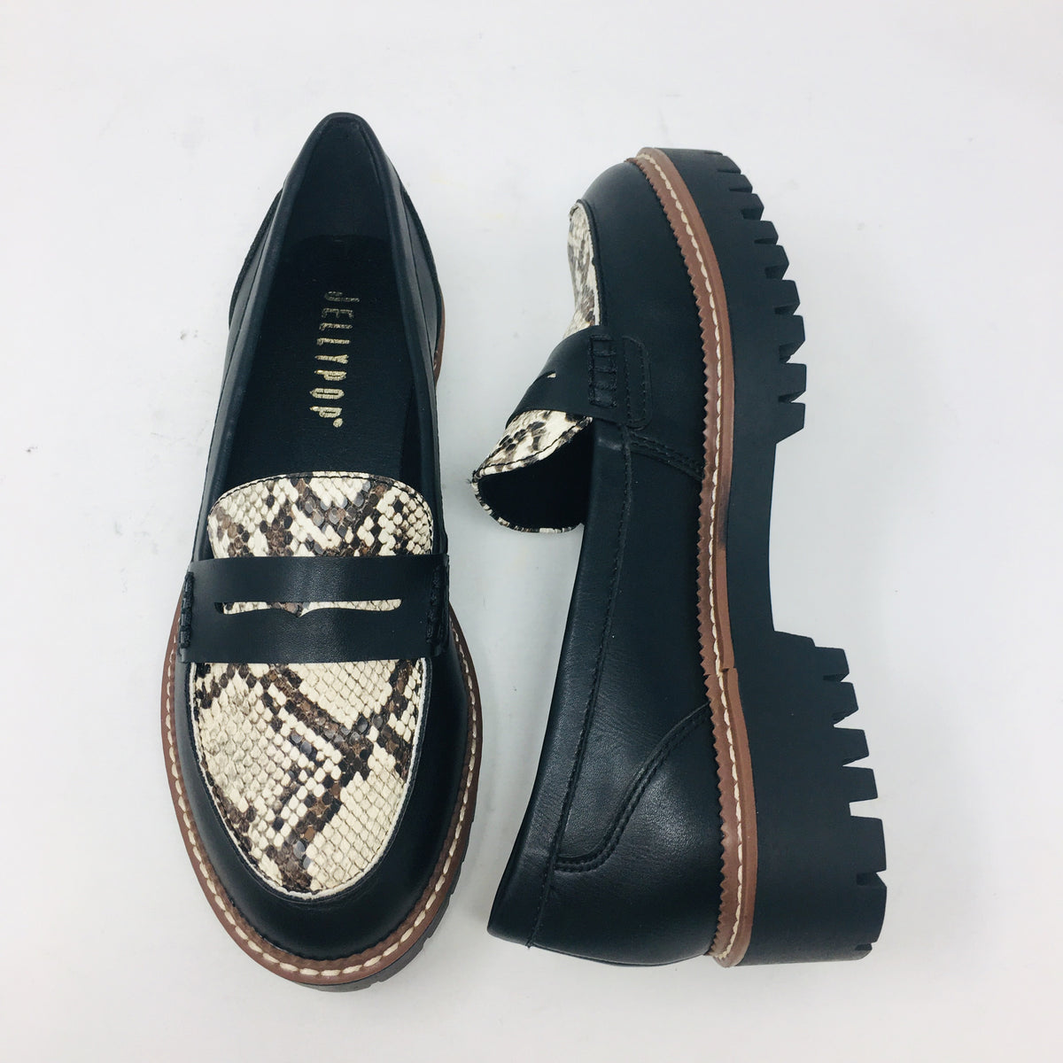 Paris Black/Snake Skin Shoe