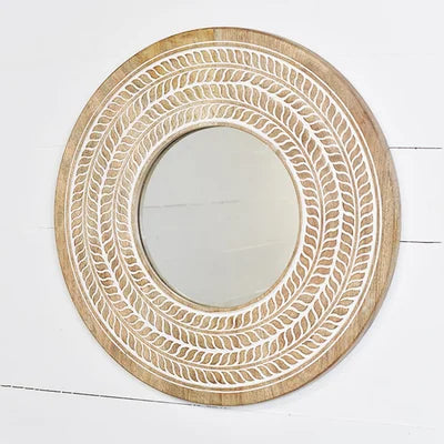 24&quot; Round Carved Mirror