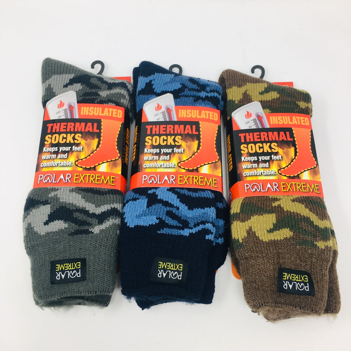 Mens Insulated Thermal Camo Socks