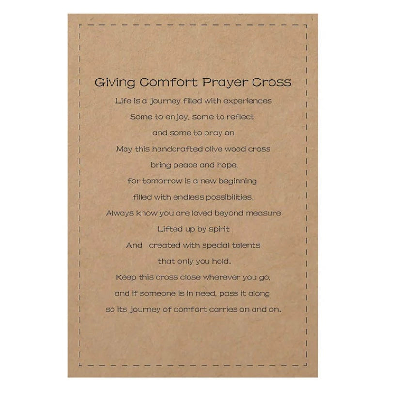 4&quot; Giving Comfort Prayer Cross