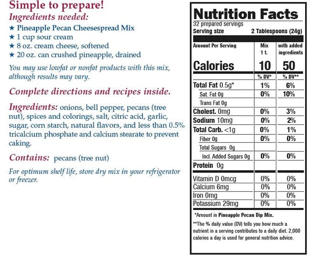 Pineapple Pecan Cheesespread Mix