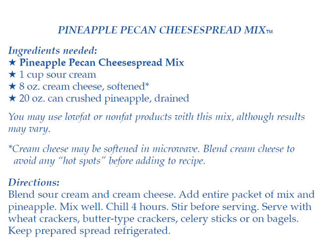 Pineapple Pecan Cheesespread Mix