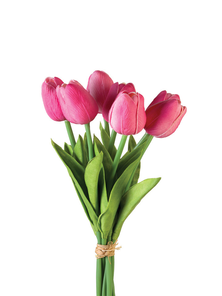 Pink Tulip Stem Bunch/7 12&quot;