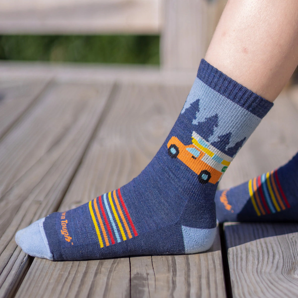 Kids Jr. Hike/Trek Van Wild Micro Crew Cushioned Lightweight Hiking Socks