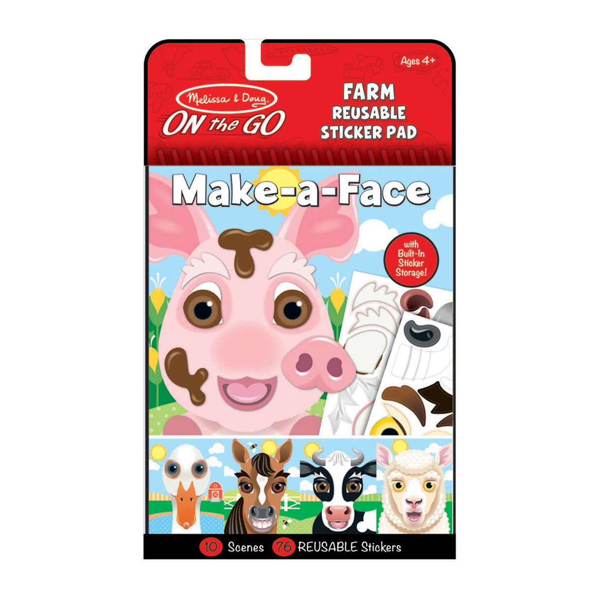 On The Go Make-a-Face Reusable Sticker Pad