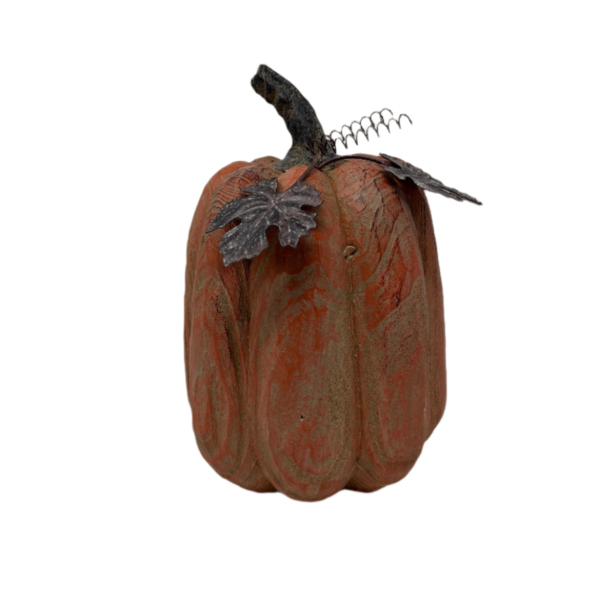 Resin &amp; Metal Harvest Pumpkin 8.4&quot;H