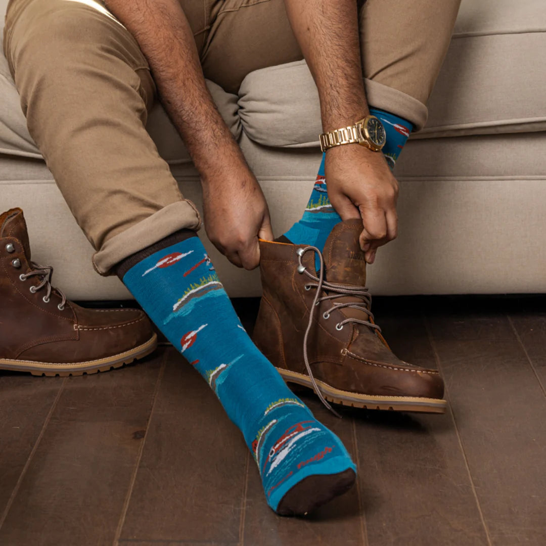 Men&#39;s Float Boat Crew Cushion Cushion Lightweight Lifestyle Socks