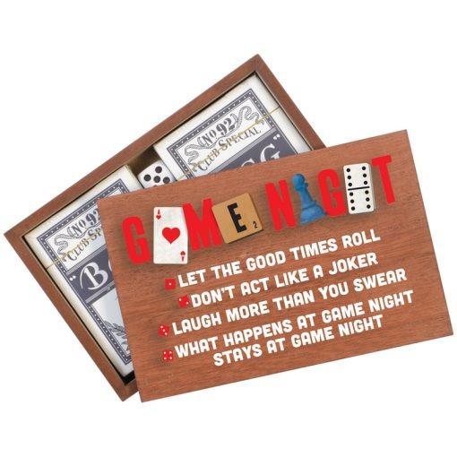 Cards/Dice in Wood Box