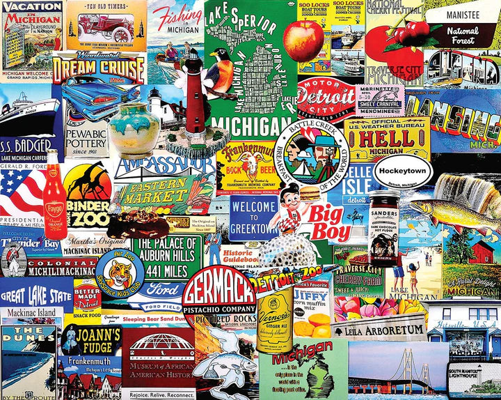 I Love Michigan 1000 Piece Jigsaw Puzzle