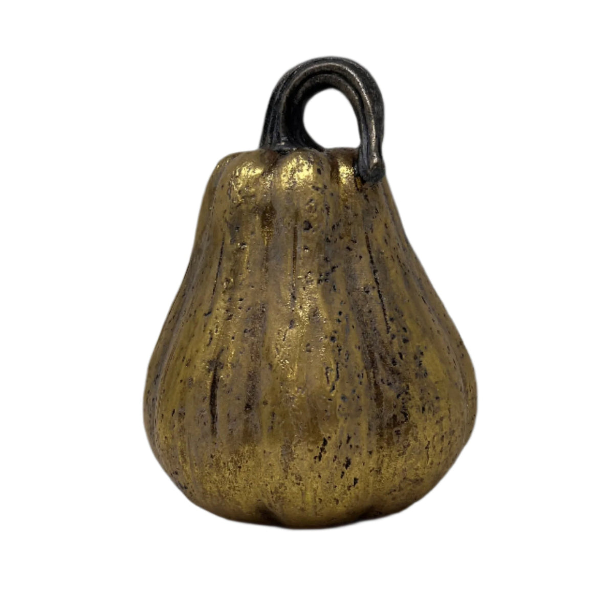 Gold Resin Pumpkin Figurine 6.3&quot;