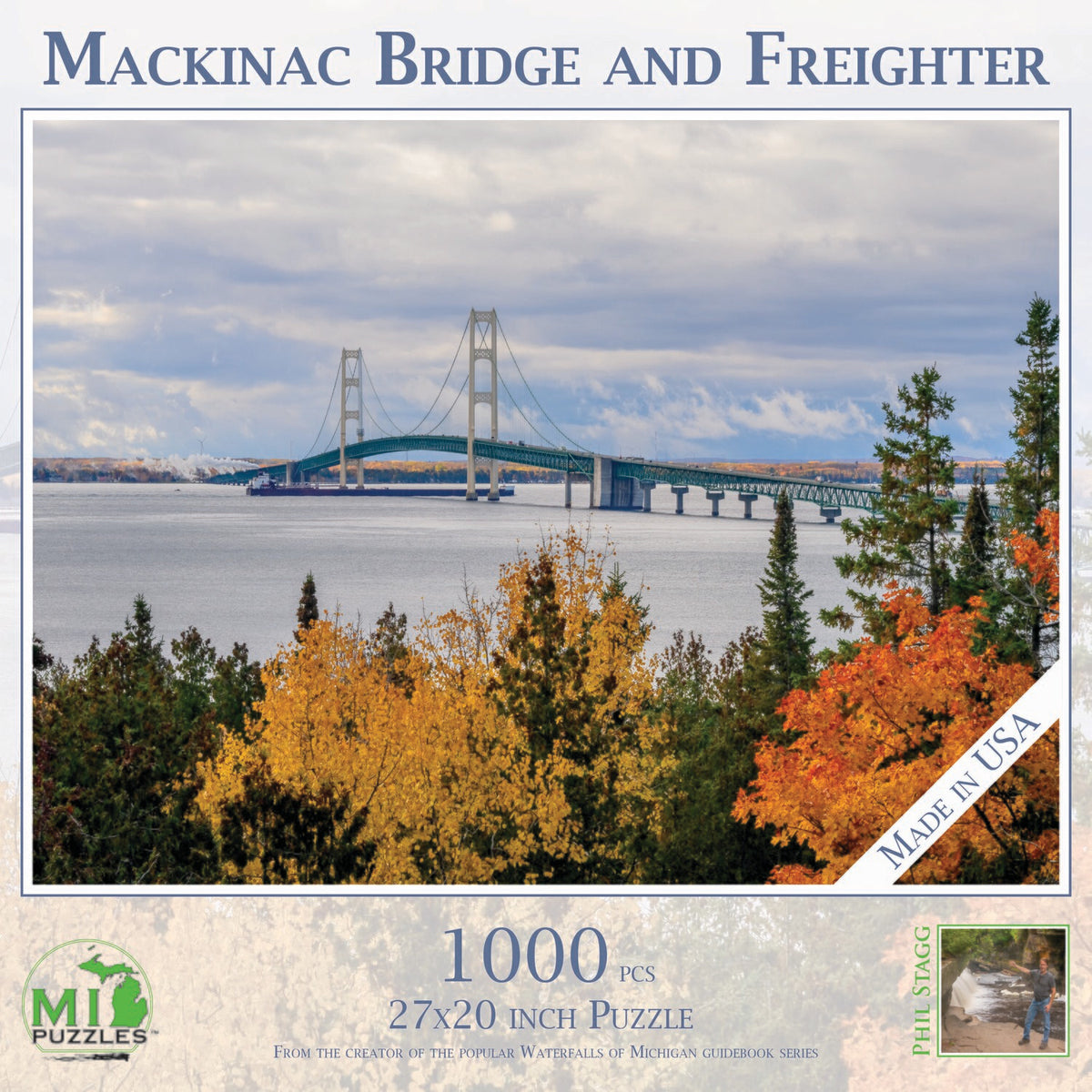 Mackinac Bridge and Freighter 1000 pc Puzzle
