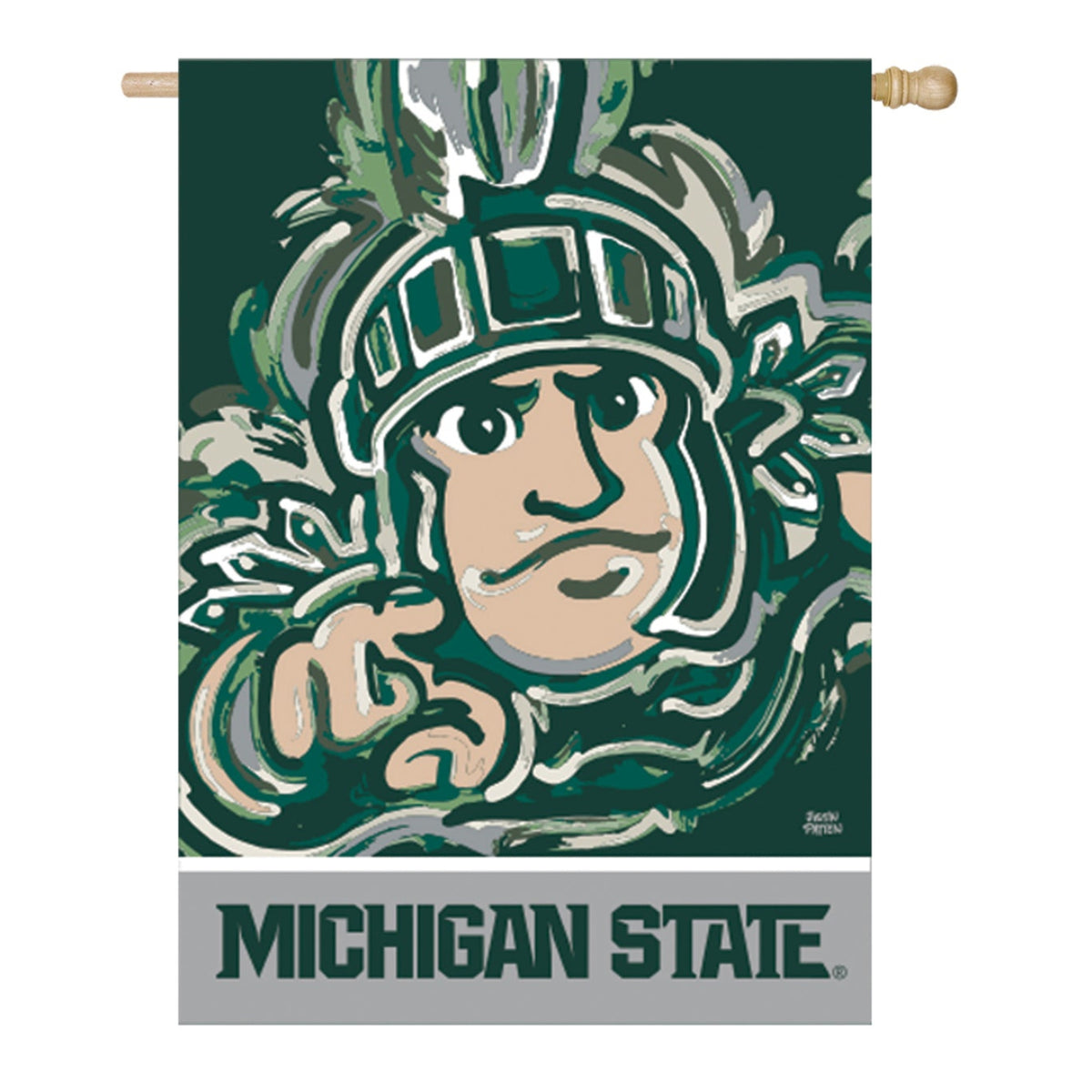 MSU Suede Flag