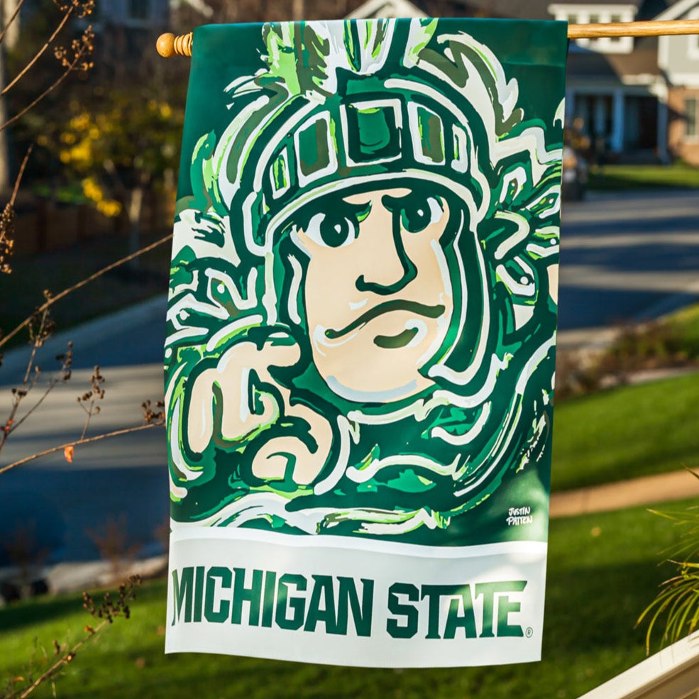 MSU Suede Flag