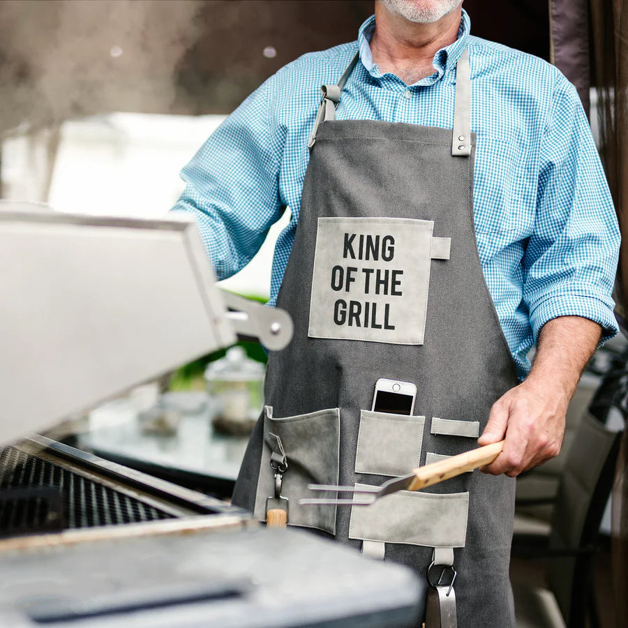 King of Grill Canvas Apron