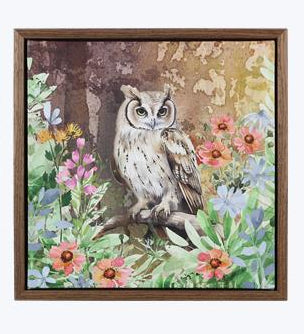 Wood Frame Woodland Canvas Painting