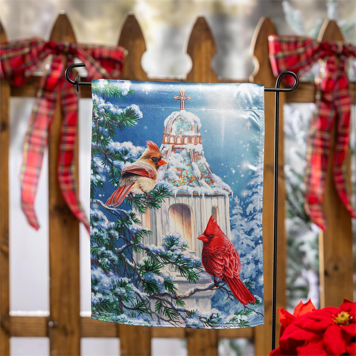 Cardinal Lamp Post Lustre Garden Flag