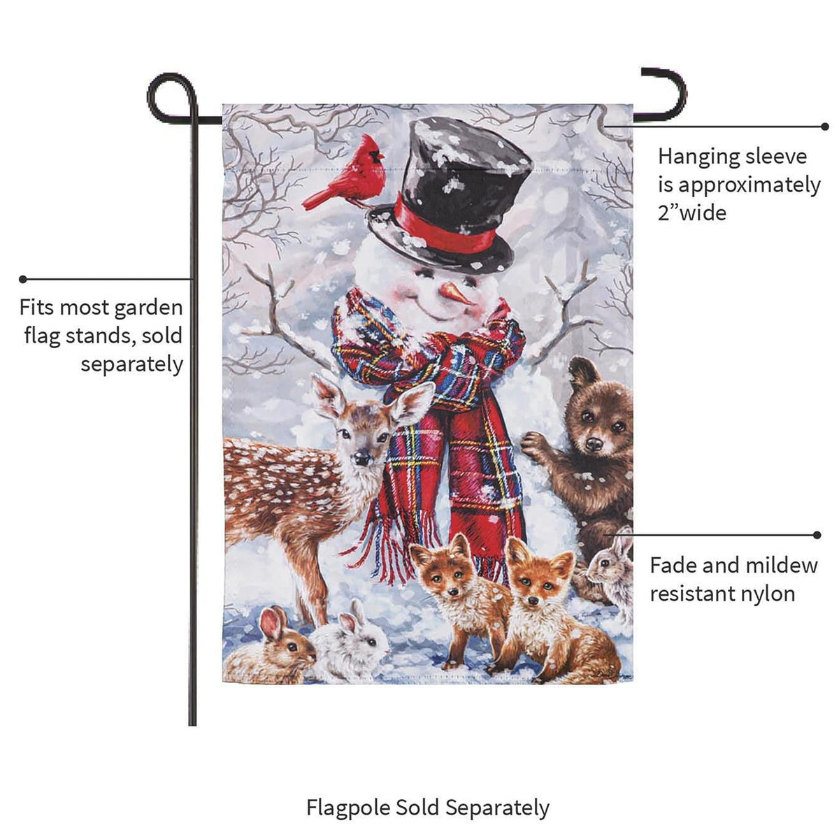 Forest Friends Suede Garden Flag