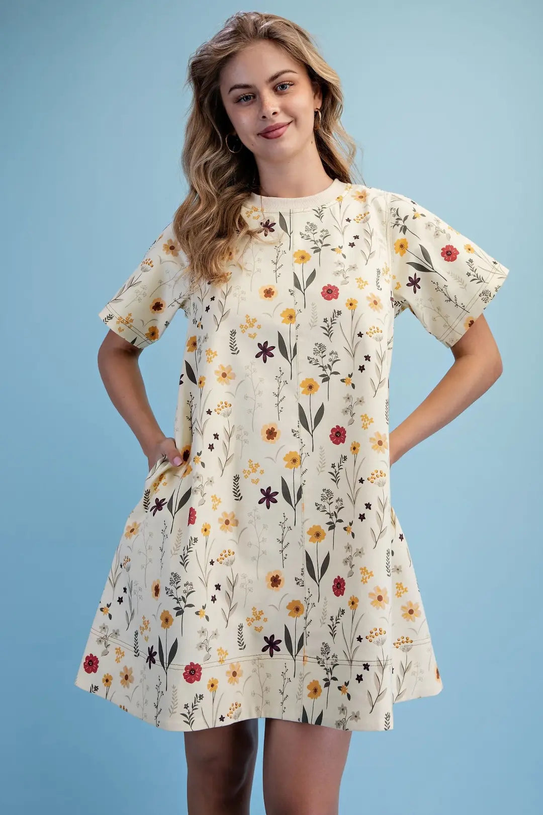 Vanilla Mix Floral Print A-Line Dress SS