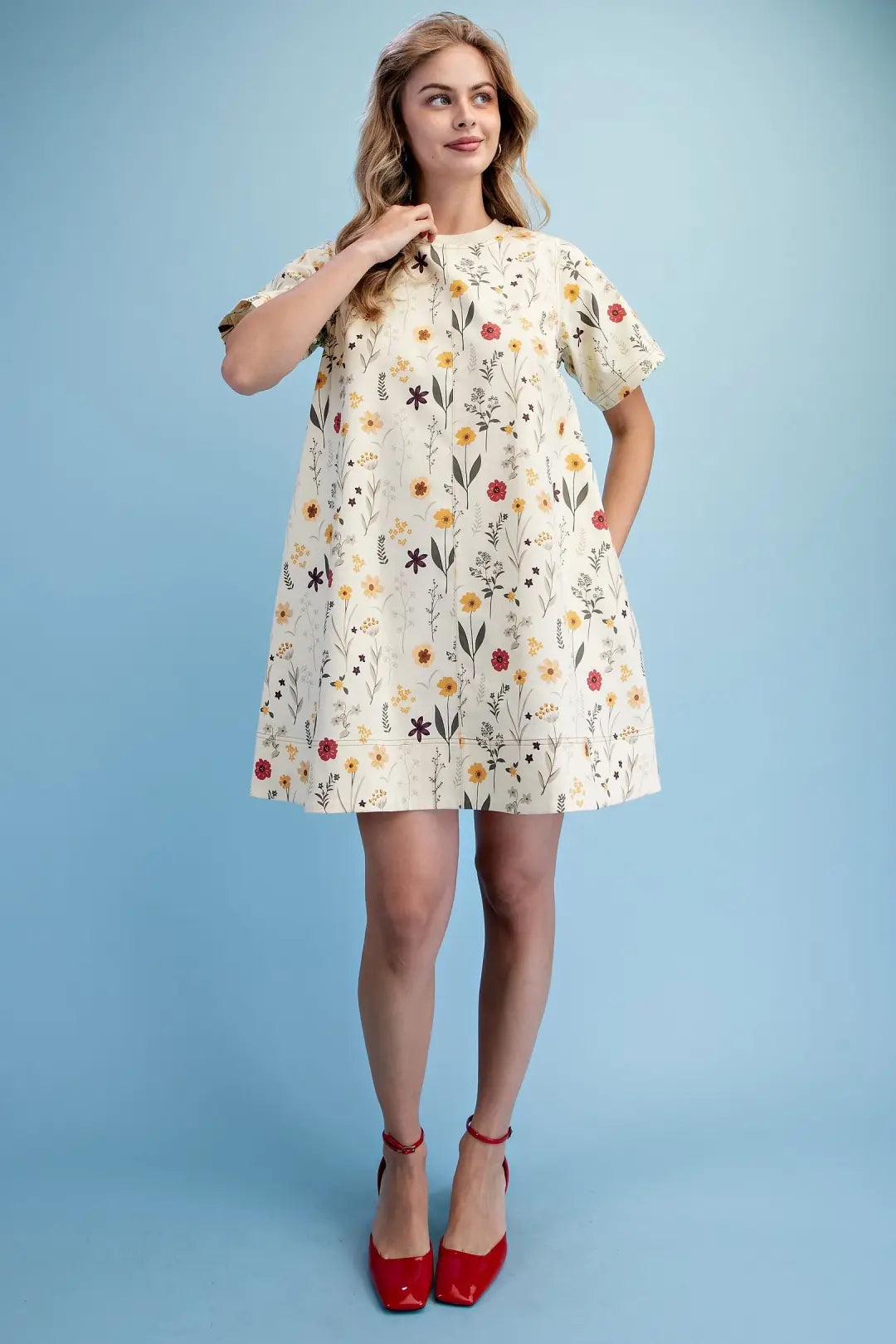 Vanilla Mix Floral Print A-Line Dress SS