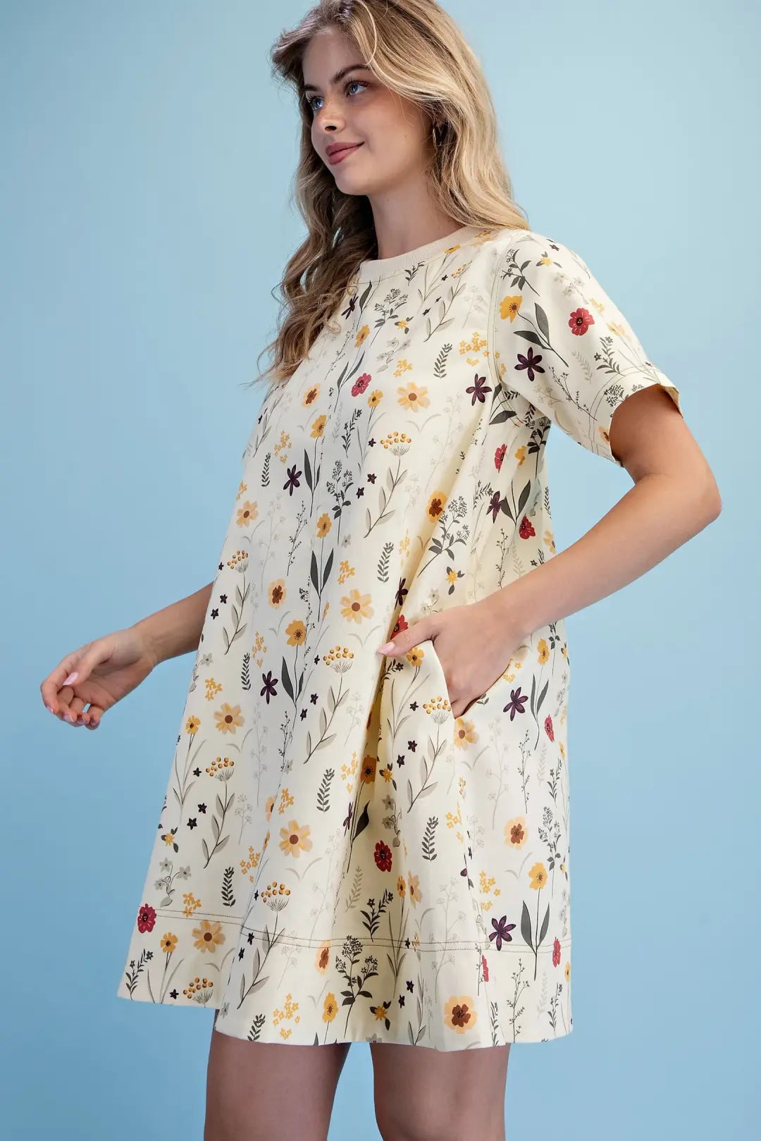 Vanilla Mix Floral Print A-Line Dress SS
