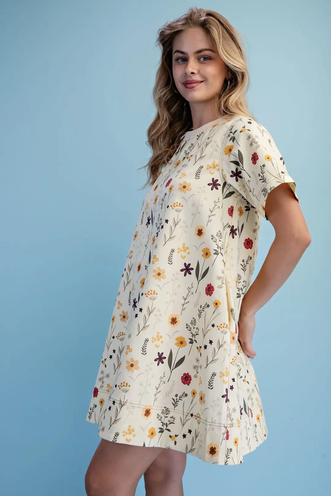 Vanilla Mix Floral Print A-Line Dress SS