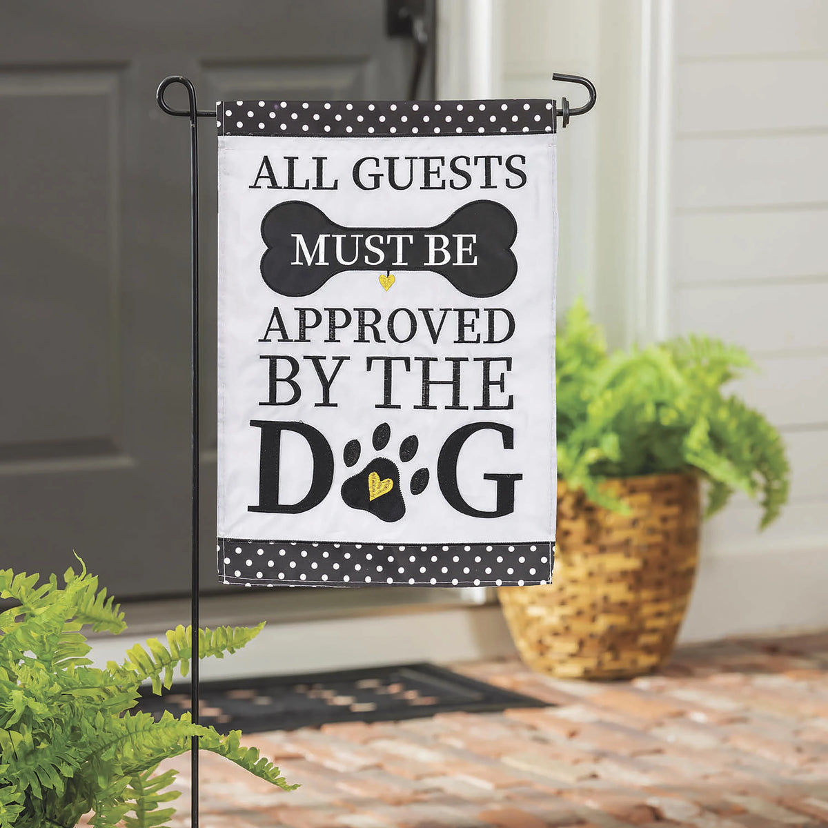 Approved by the Dog Applique Garden Flag