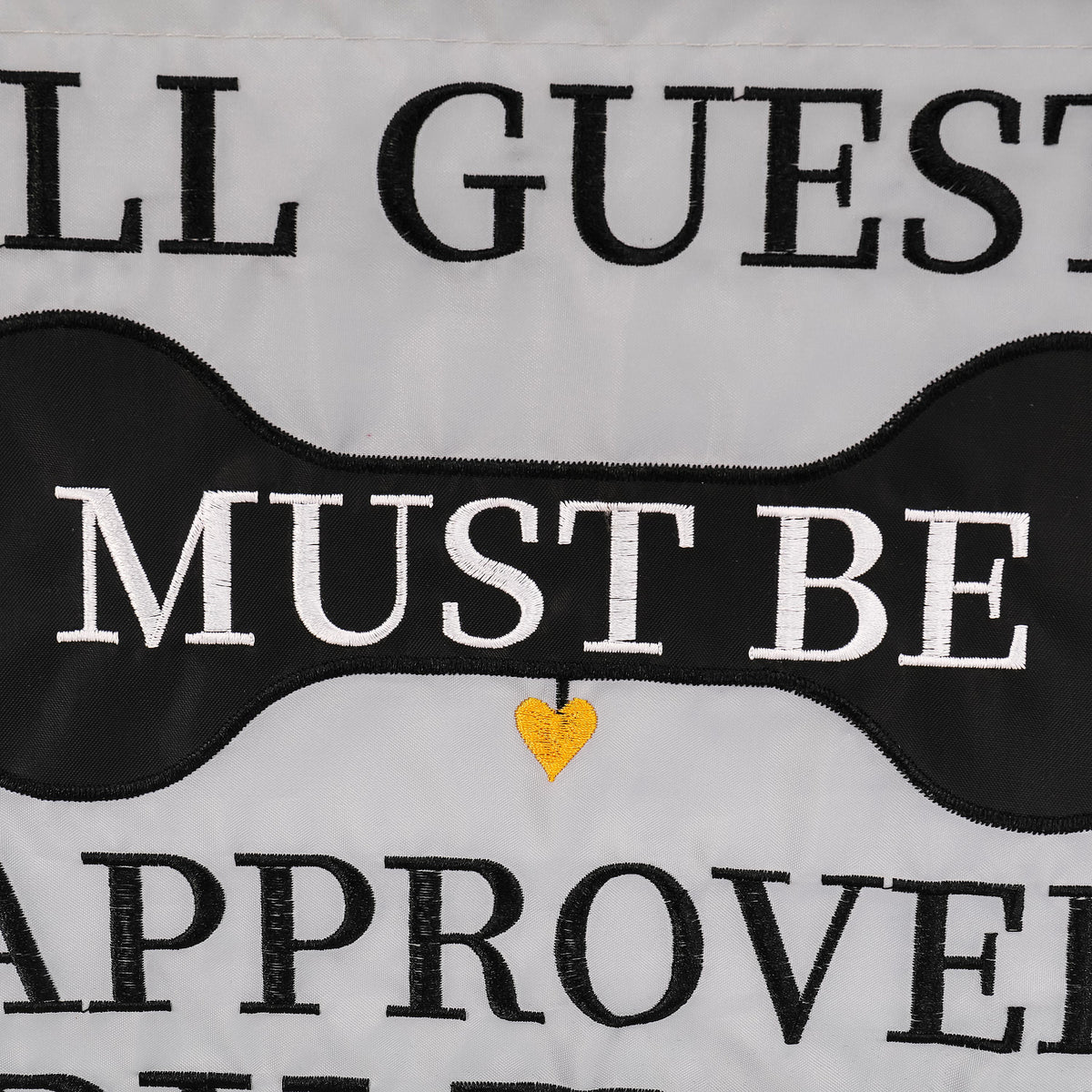 Approved by the Dog Applique Garden Flag