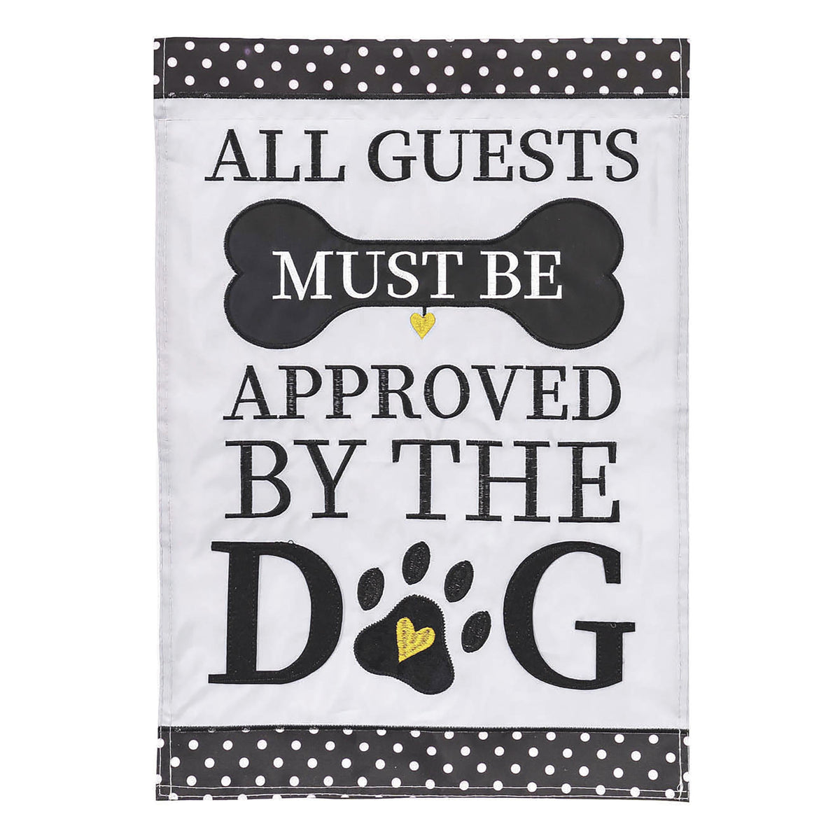 Approved by the Dog Applique Garden Flag
