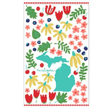 Michigan Bloom Dish Towel