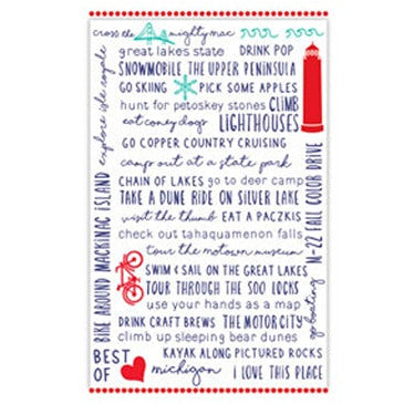 Michigan Bloom Dish Towel
