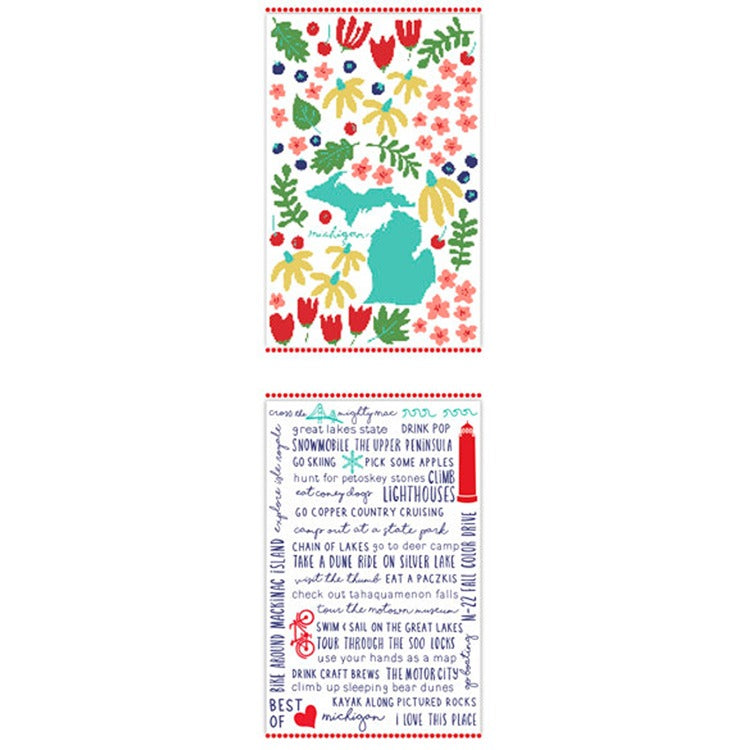 Michigan Bloom Dish Towel