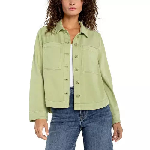 High Low Denim Shacket