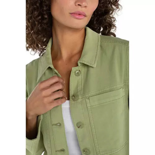 High Low Denim Shacket