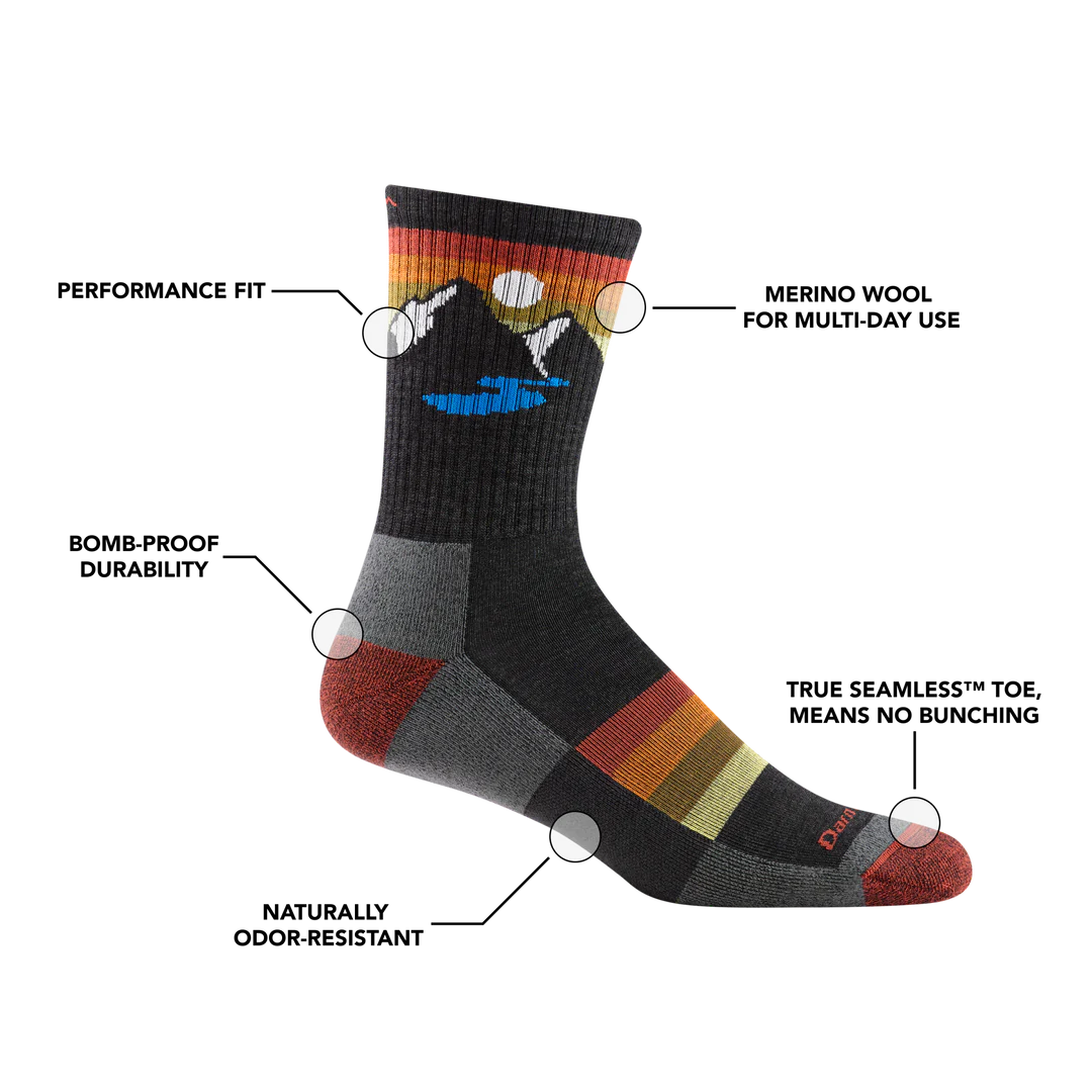 Men&#39;s Sunset Ridge Micro Crew Cushion Lightweight Hiking Socks