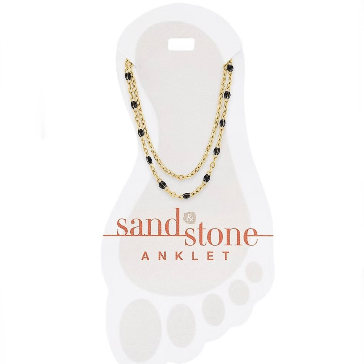 Gold Sand &amp; Stone Anklet