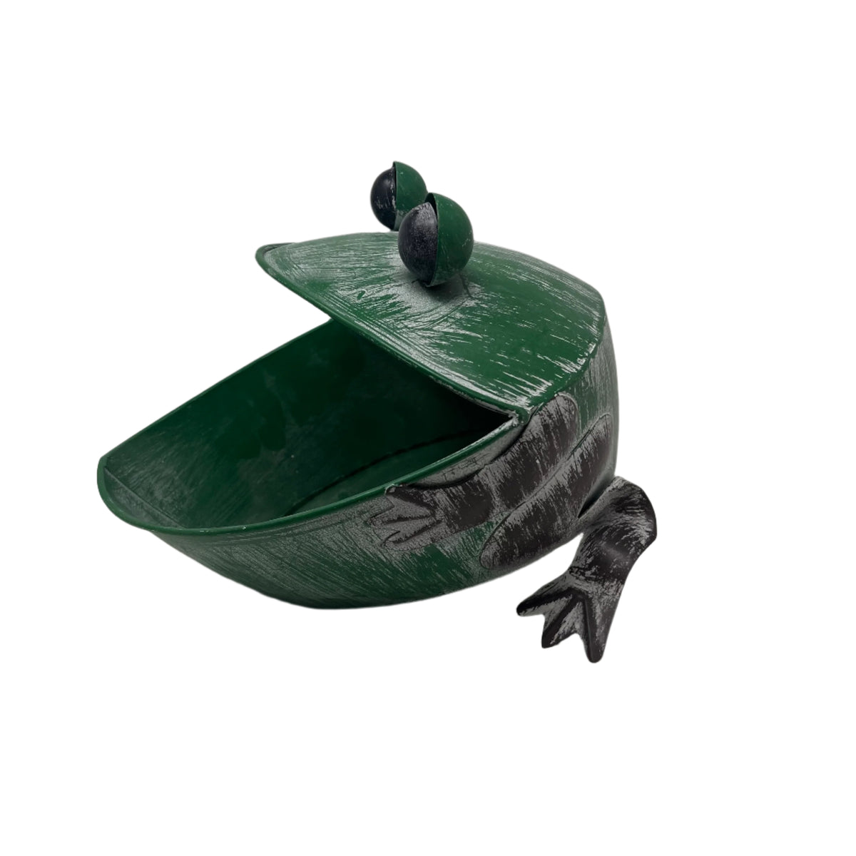 Metal Green Frog Mouth Container