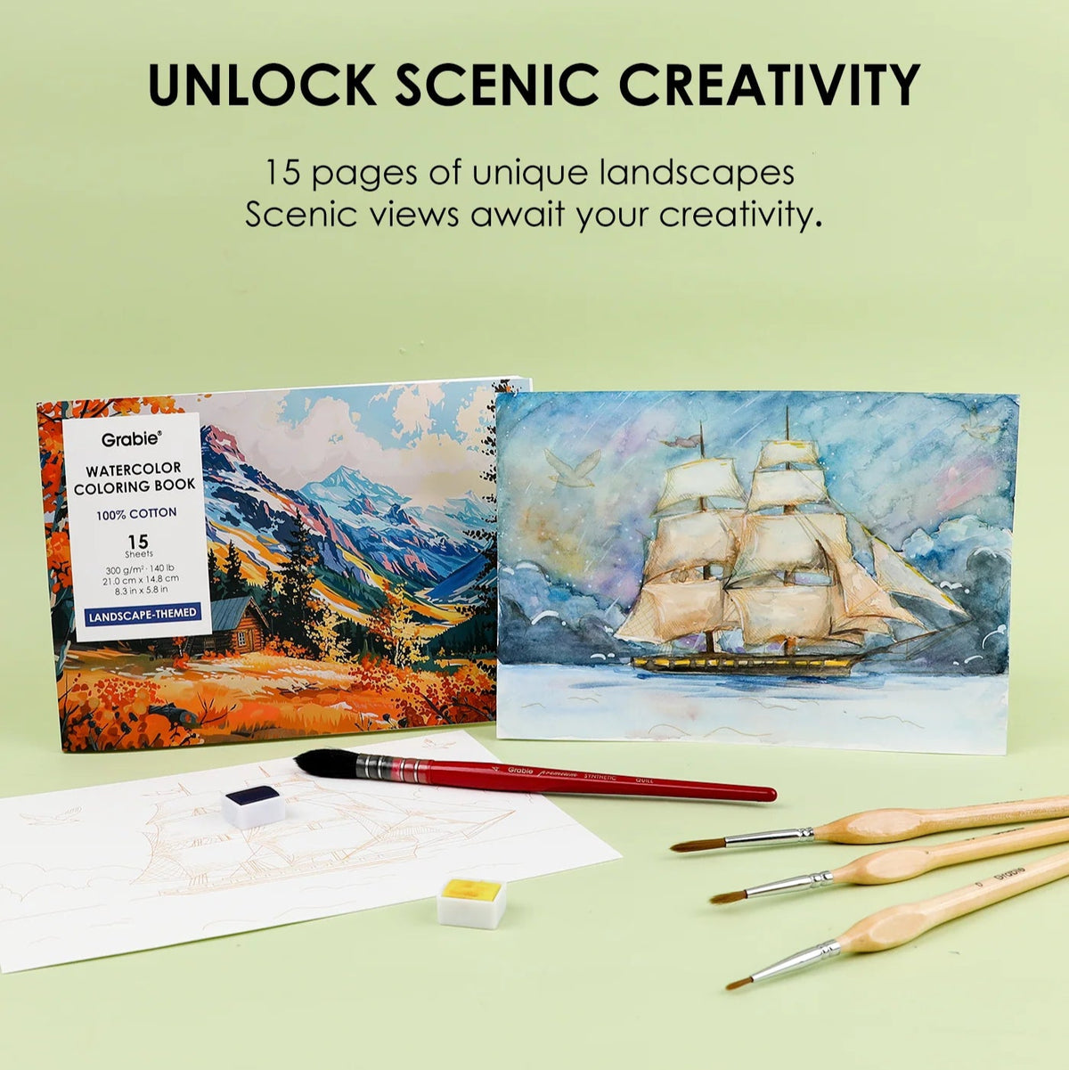 Watercolor Coloring Book