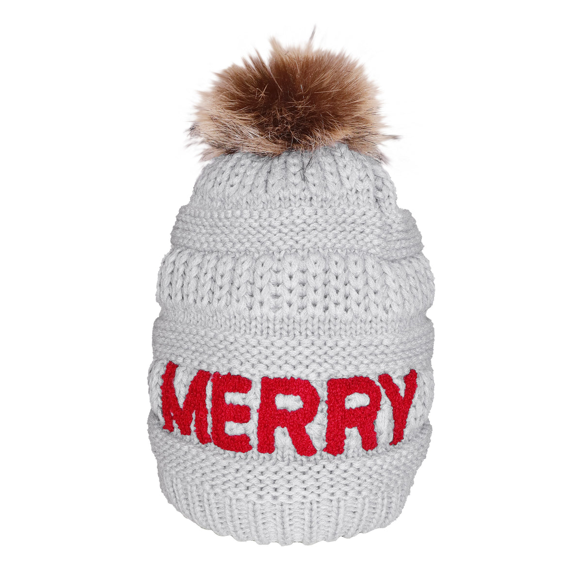 Candy Lane Merry Chenille Letter Beanie