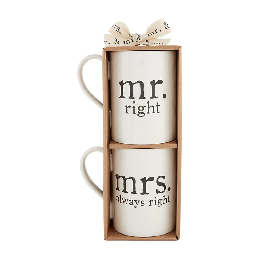 Mr. &amp; Mrs. Right Mug Set