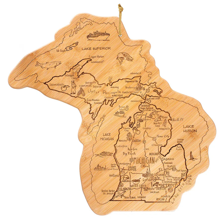 Destination Michigan w/ UP Cutting/Serving Board