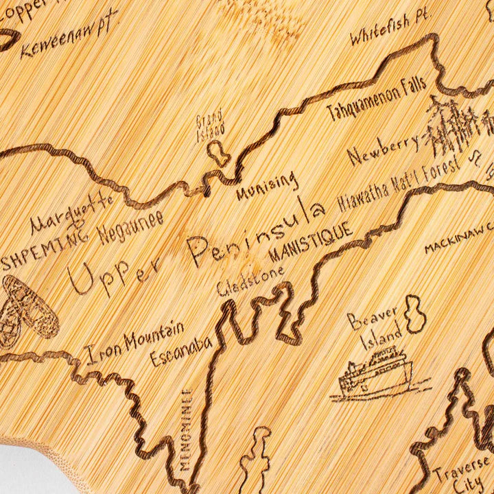 Destination Michigan w/ UP Cutting/Serving Board