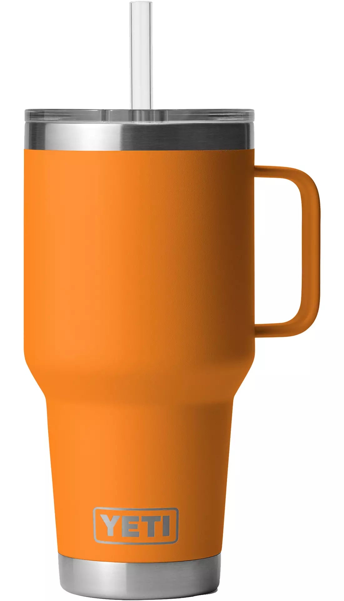 YETI 35 oz mug KING CRAB ORANGE STRAW LID Rambler Mug Cup With